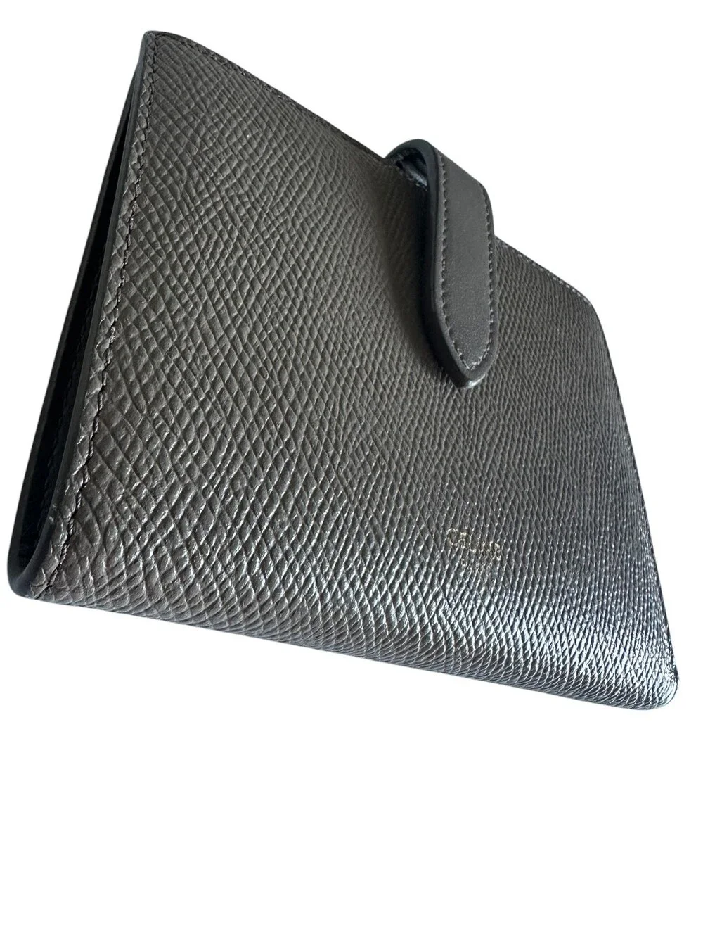 Celine Medium Strap Wallet Pebble Grained Calfskin Leather Wallet Box Dust Bag - Picture 5 of 13